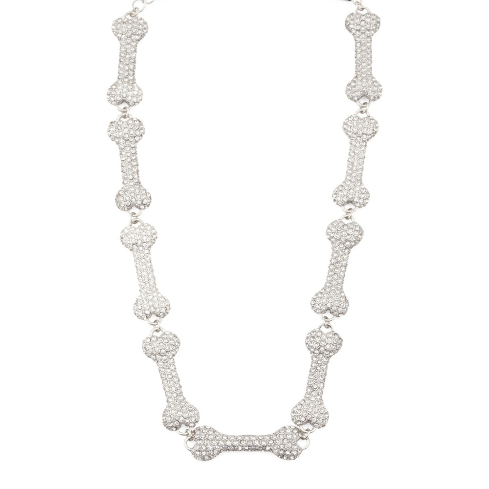 Betsey Johnson Silver Bone Necklace